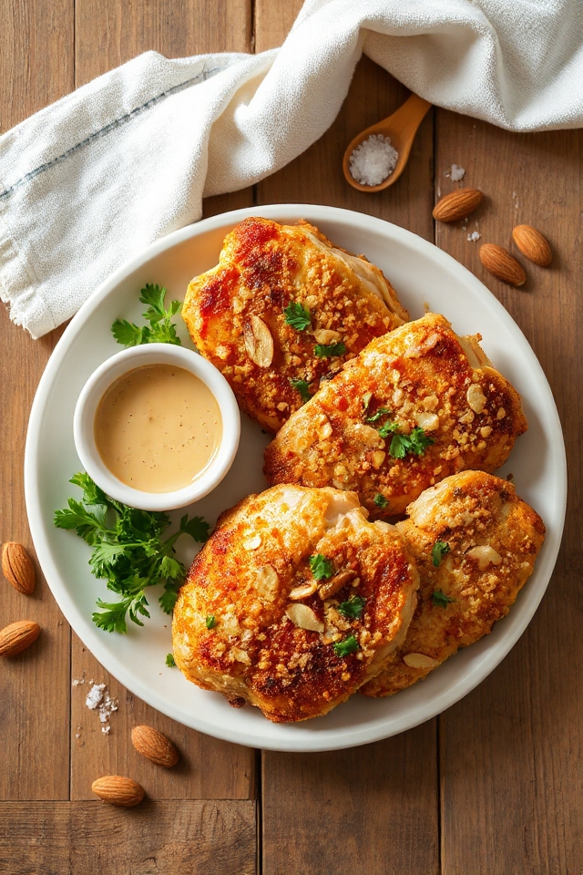 almond crusted chicken preparation steps