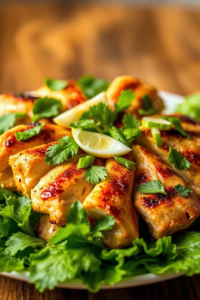 cilantro infused thai grilled chicken
