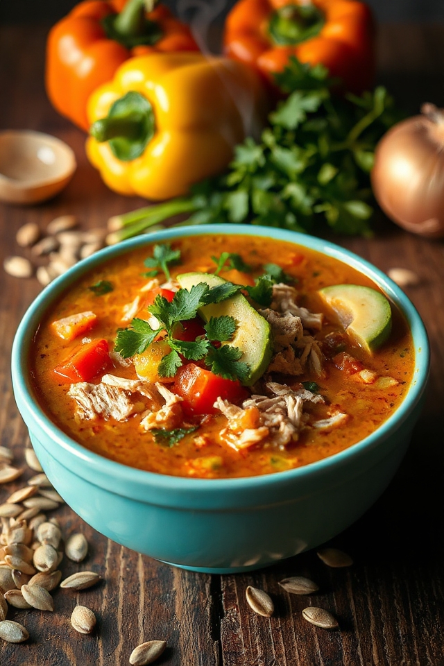 cozy southwest chicken soup