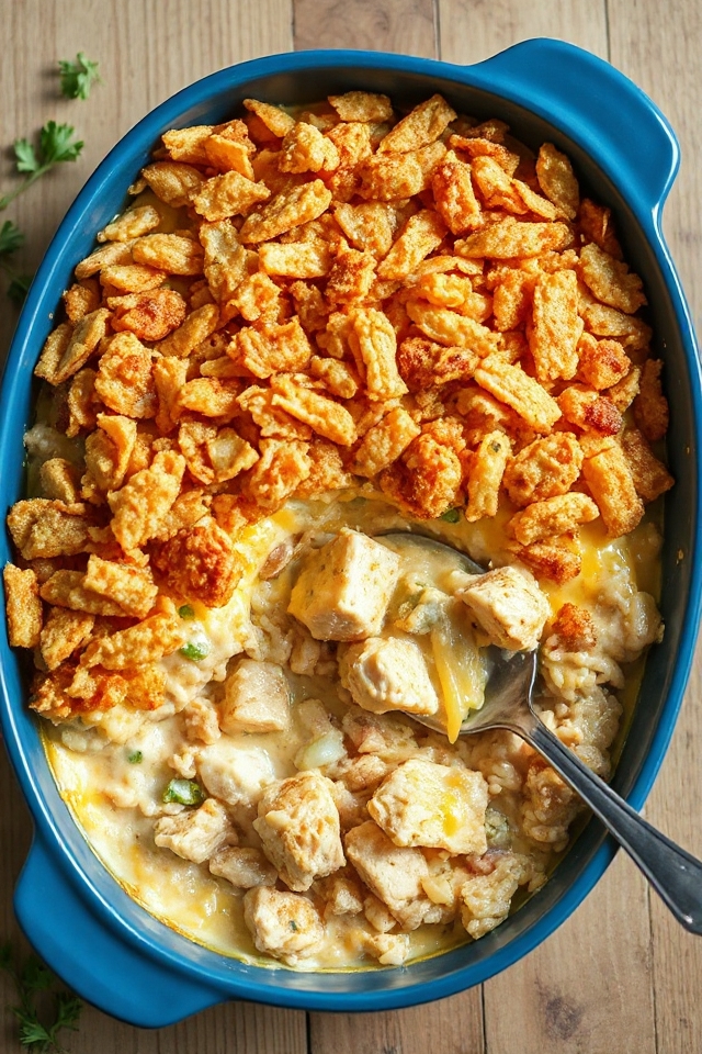 creamy chicken pasta casserole