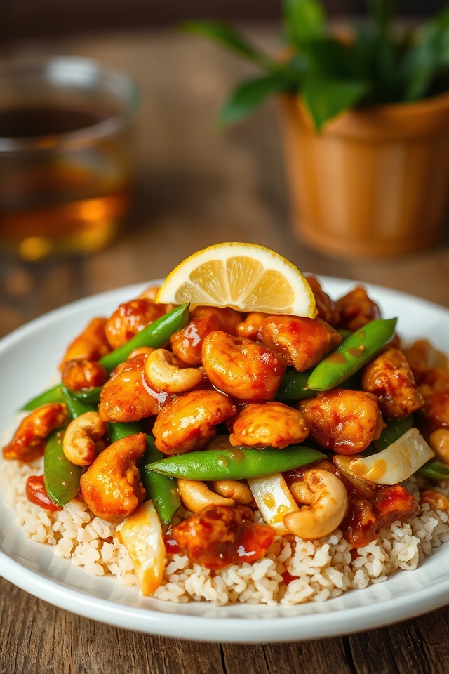 crispy chicken with cashews