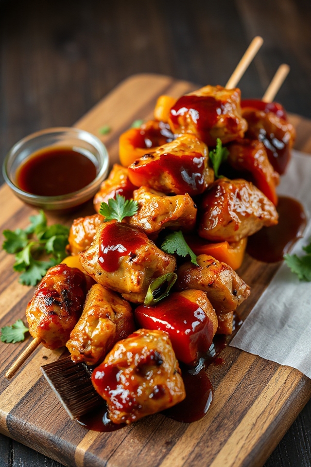 grill teriyaki chicken skewers