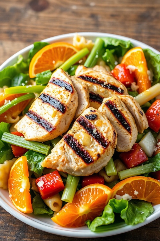 grilled chicken caesar salad preparation