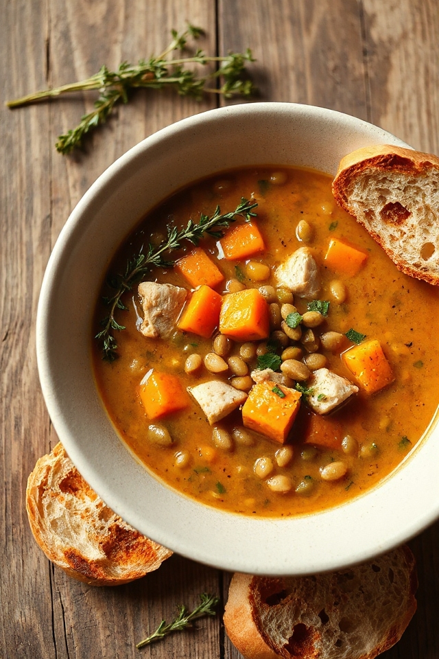 hearty thyme infused soup