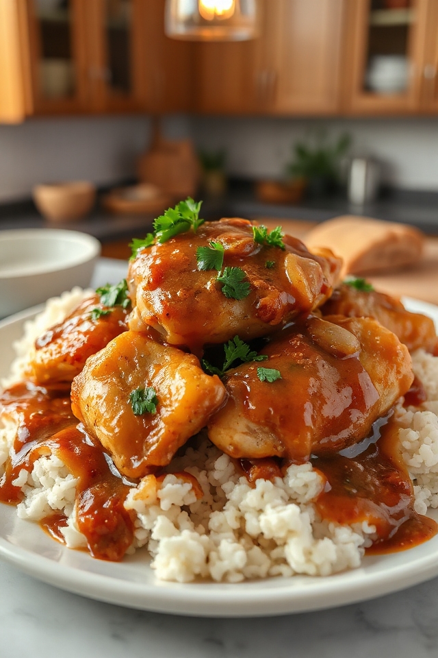 smothered chicken with gravy