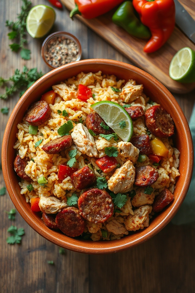 spicy chicken and sausage dish